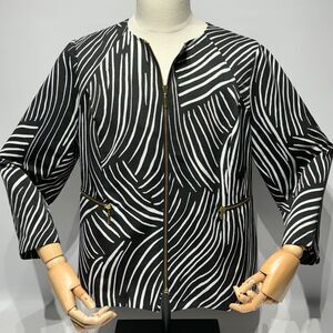 Chico's Size 3 Traveler's Collection Fitted Print Jacket Blazer Women's XL